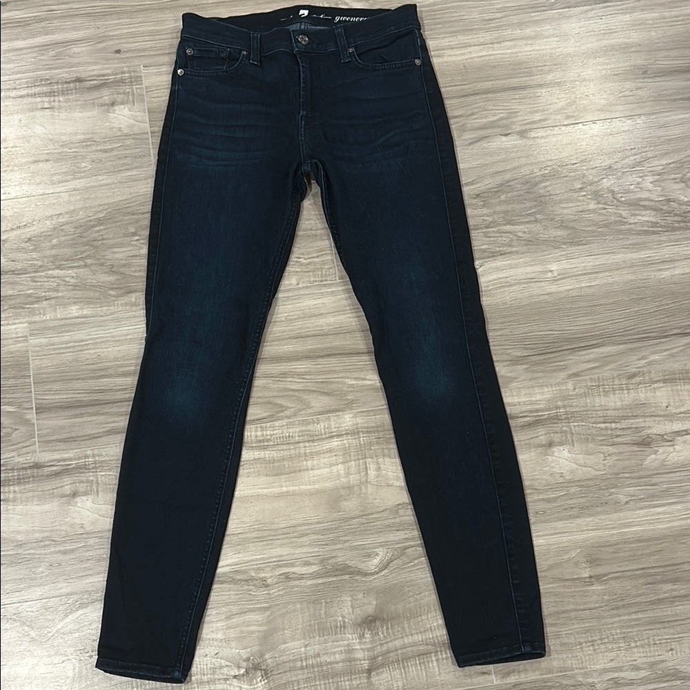7 For All Mankind Women's Skinny Jeans - Dark Blue gwenevere